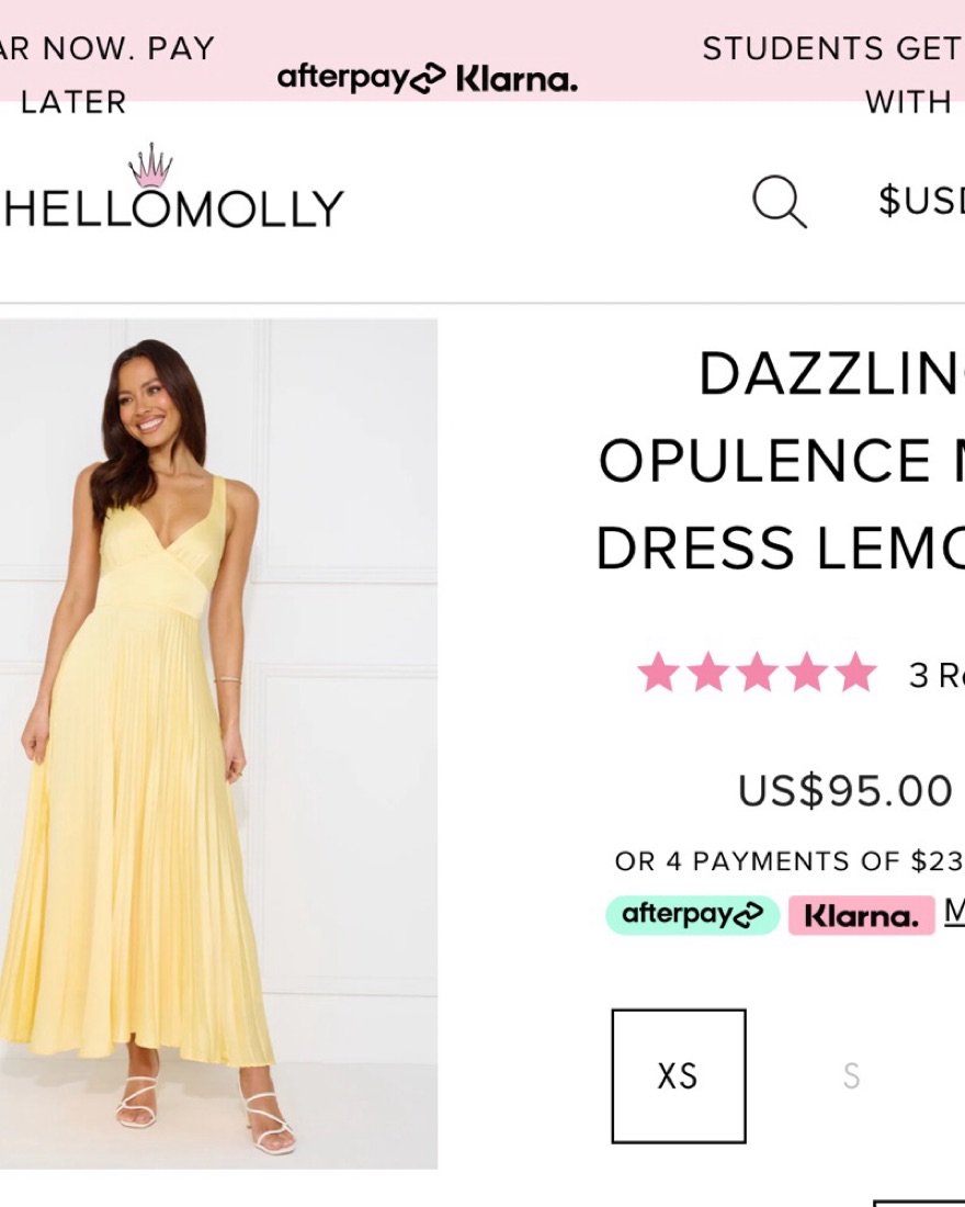 YELLOW MAXI DRESS - HELLO MOLLY by Hello Molly - Pickle