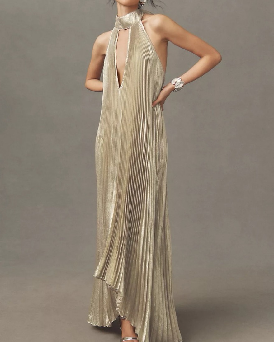 lidee halter dress L'IDÉE Opera Cutout Maxi Gown by L'idee carrie movie prom dress