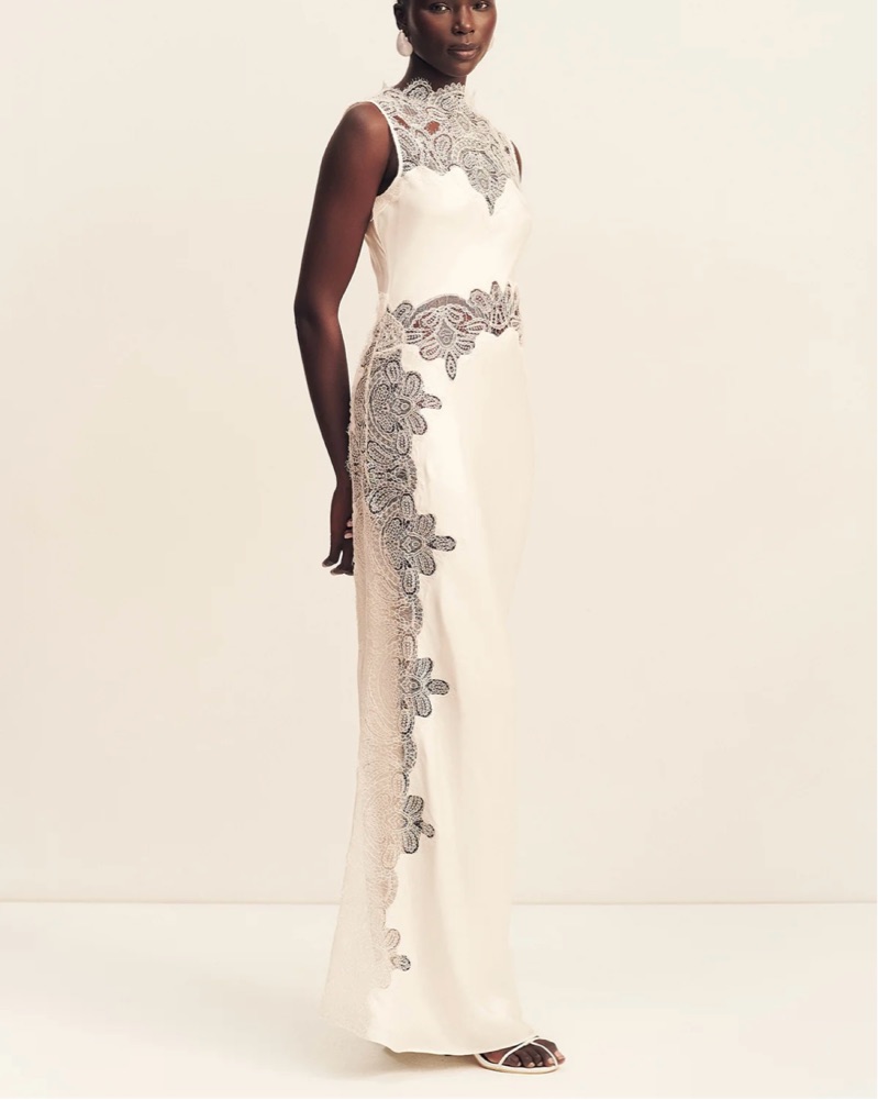 joy joy embroidered dress Nueces White Embroidered Voile Joy Midi Dress – Ladida main image 0