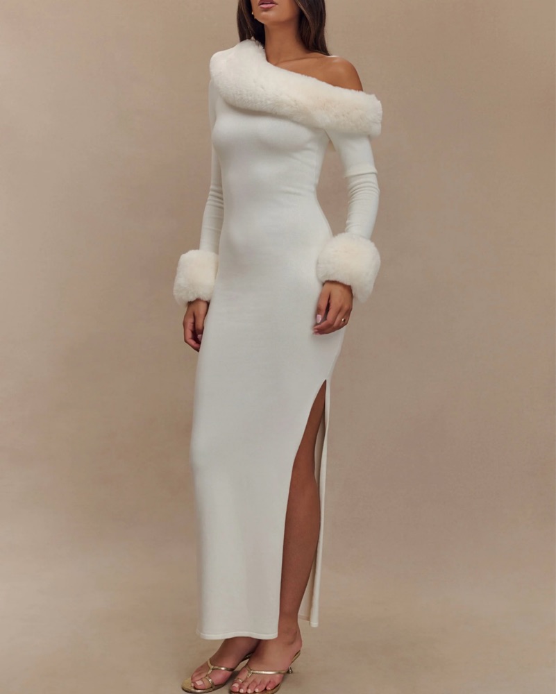 florere hybrid knit-satin midi dress Knit & Rib Satin Hybrid Midi Dress – Florere main image 0