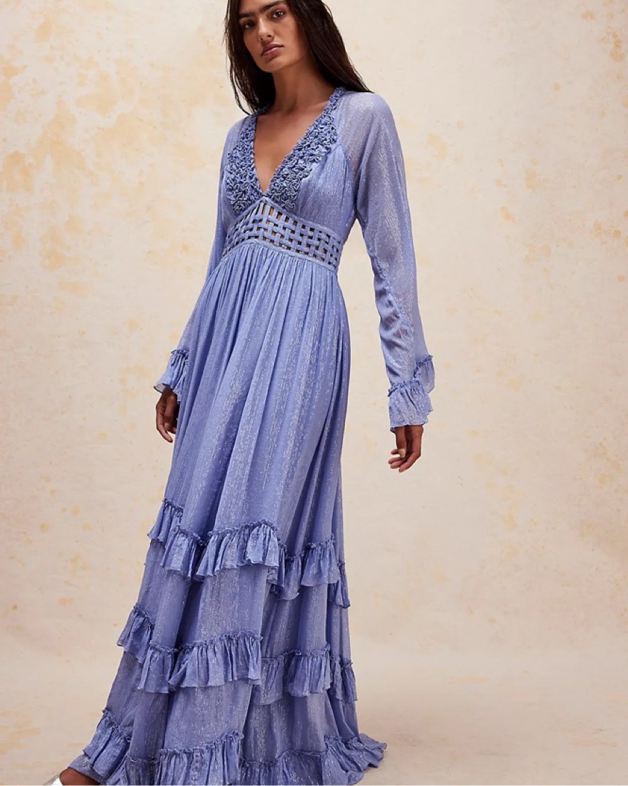 la plage maxi dress Brown La Spiaggia Print Lace Strappy Maxi Daje Dress XXL