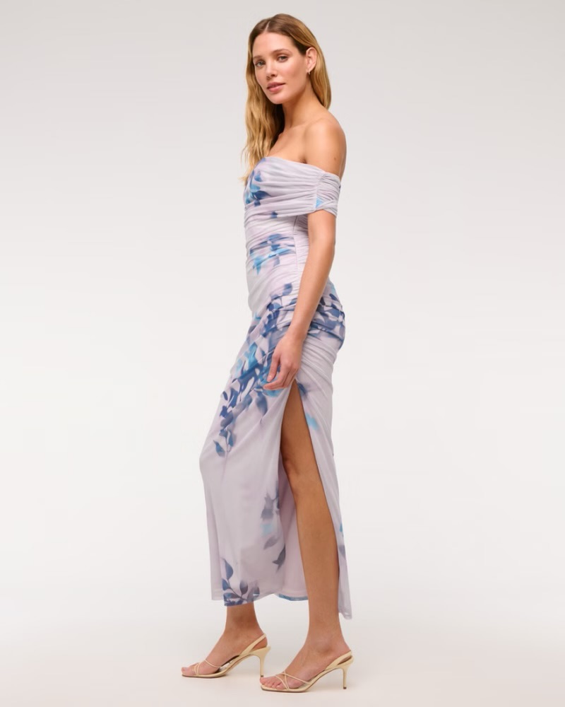 layered ruffle dress maxi Ruffle Layered Maxi Dress XXS / Blue
