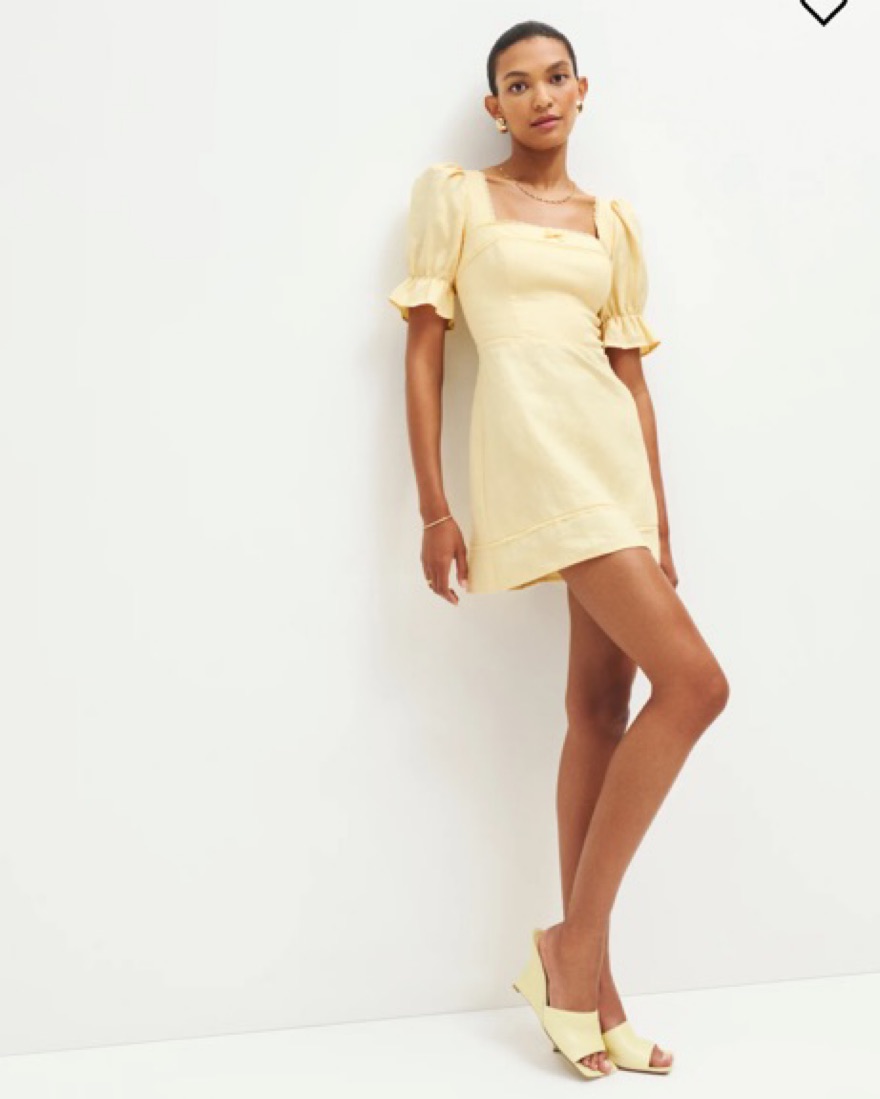 evianna linen dress reformation Reformation Evianna Linen Dress by Reformation