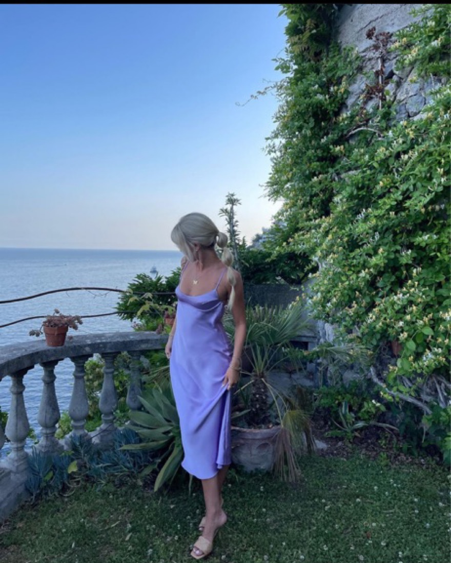ZARA Satin lilac Dress - Midi Dress by Zara - Pickle