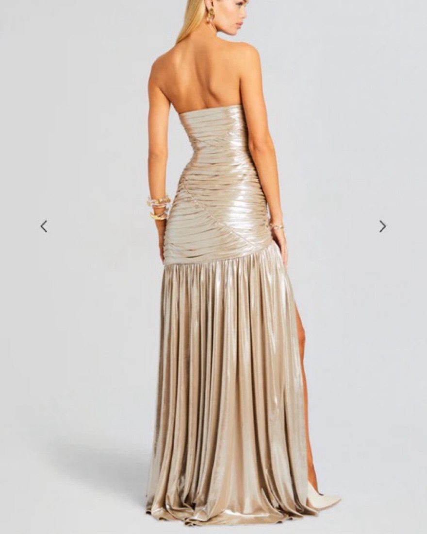 josie dress champagne Jodie Dress, in Champagne Luxe Satin, Size: 2XL | Show Me Your Mumu