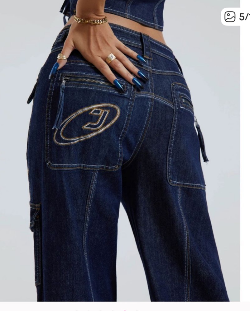Jaded London Cargo Jeans by Jaded London - Pickle