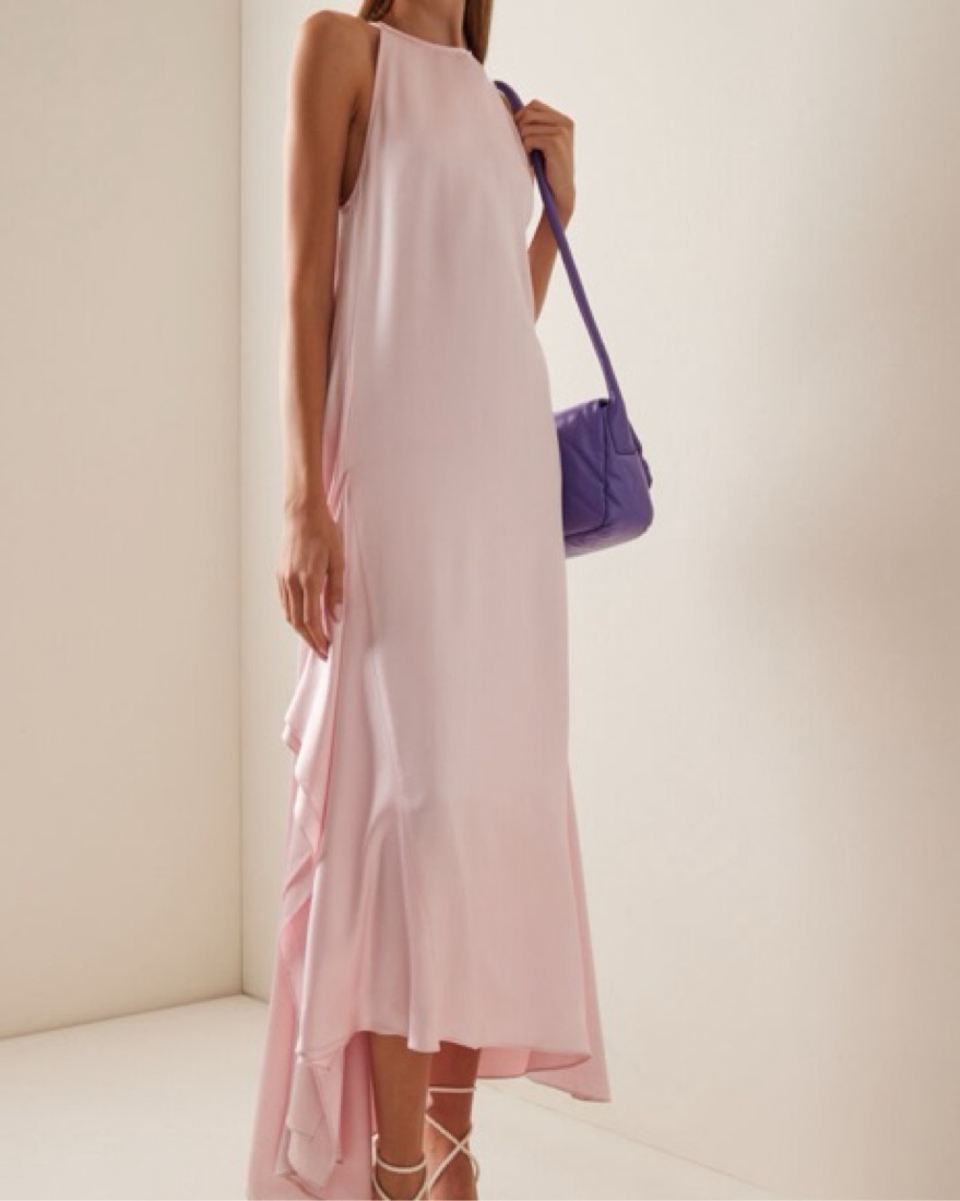 jw anderson pink dress Womens Knotted Waist Longline Dress In Pink