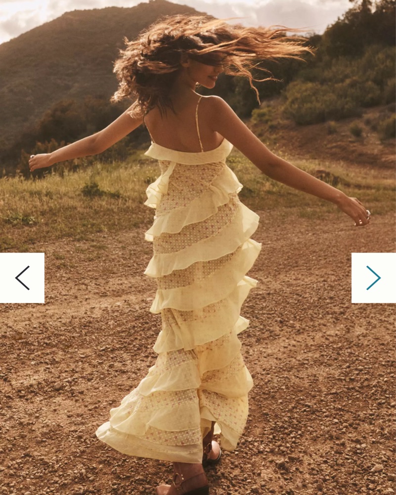 for love & lemons debby tiered ruffle midi dress For Love & Lemons Debby Dress by For Love & Lemons
