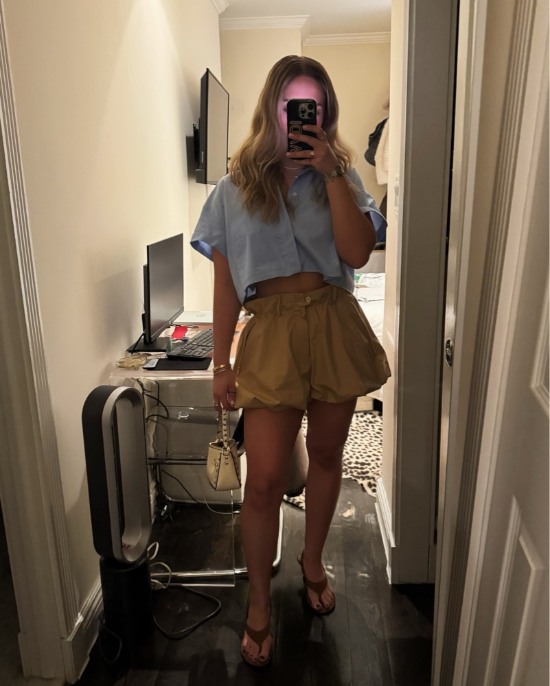 パンツ sheller Drape Balloon Short Pant BEIGE S Zara Balloon Shorts by Zara - Pickle