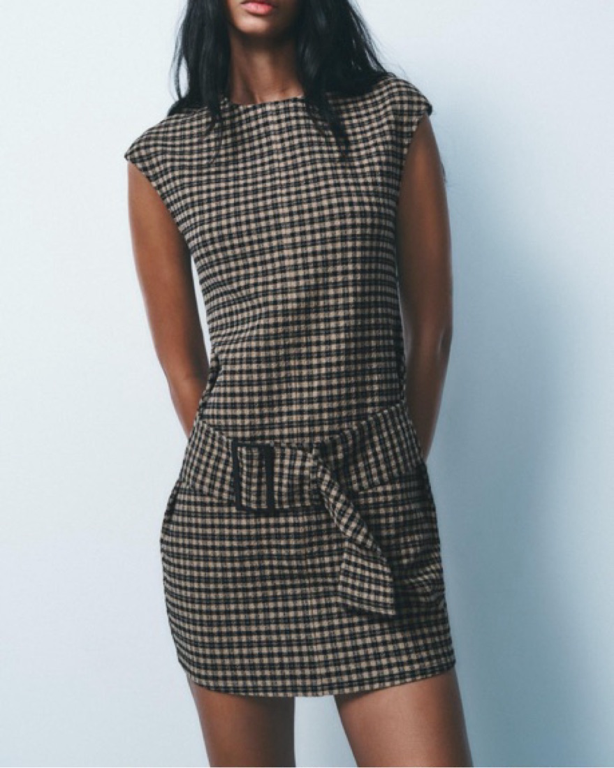 安心★関税込み★ZARA★BELTED INTERLOCK DRESS BELTED INTERLOCK DRESS - Dark red | ZARA United States