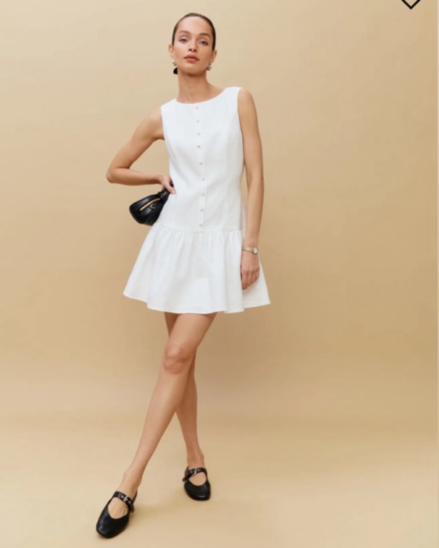 Reformation Keoni Linen Dress by Reformation - Pickle