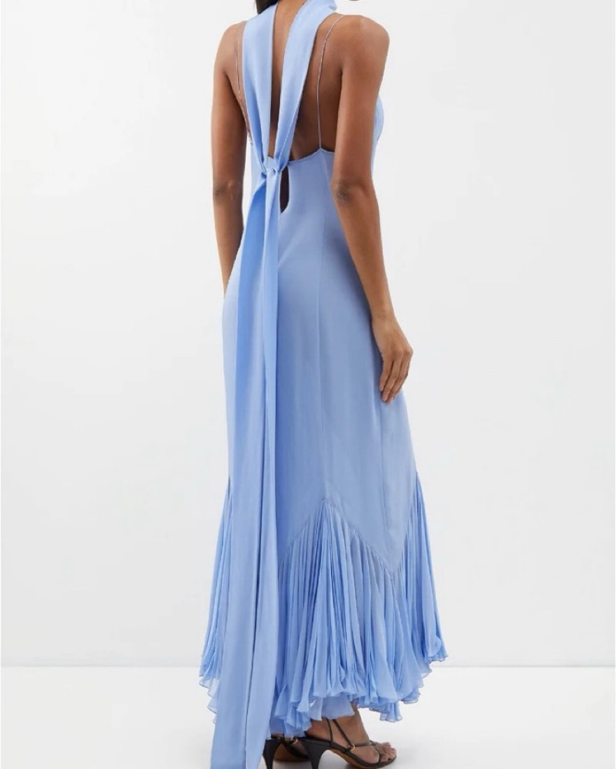 Khaite Candita Dress Blue - 8 by Khaite - Pickle