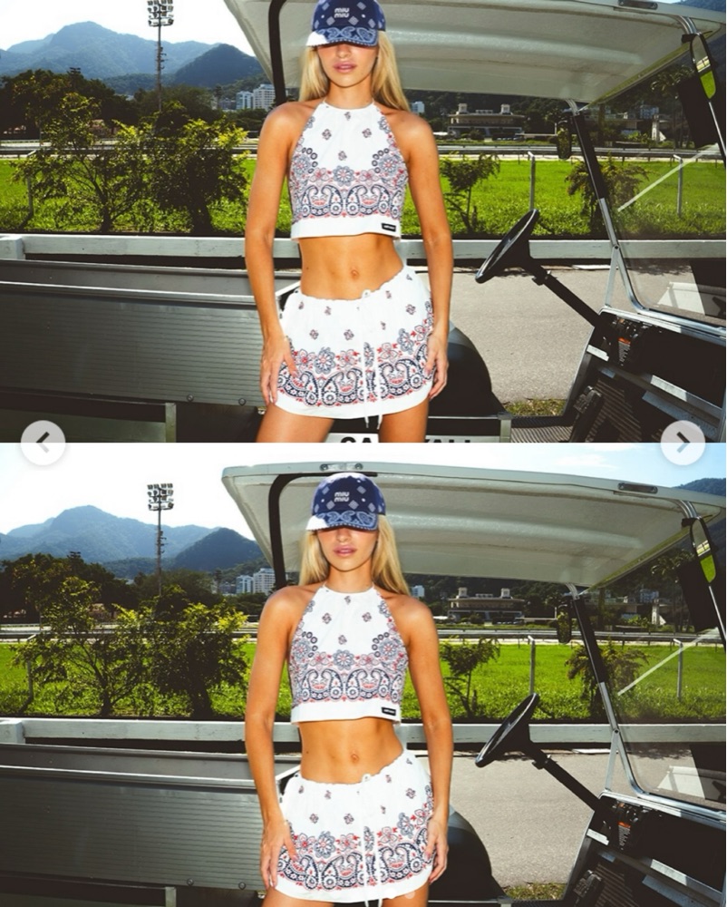 Miu Miu Floral Set Skirt + Tank by Miu Miu - Pickle