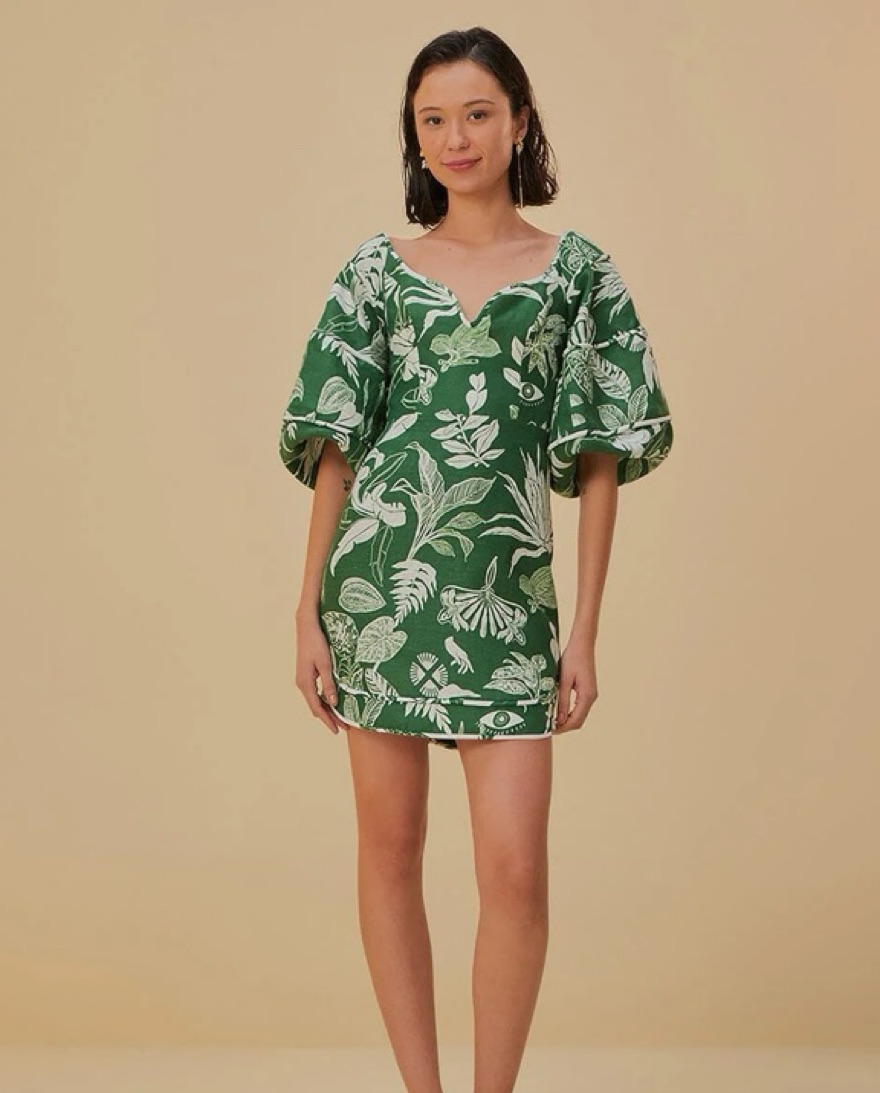 ★SCULPTOR★ Acid Farm Mini Dress Acid Green SC25S312GR Acid Farm Mini Dress Acid Green - Borderfree