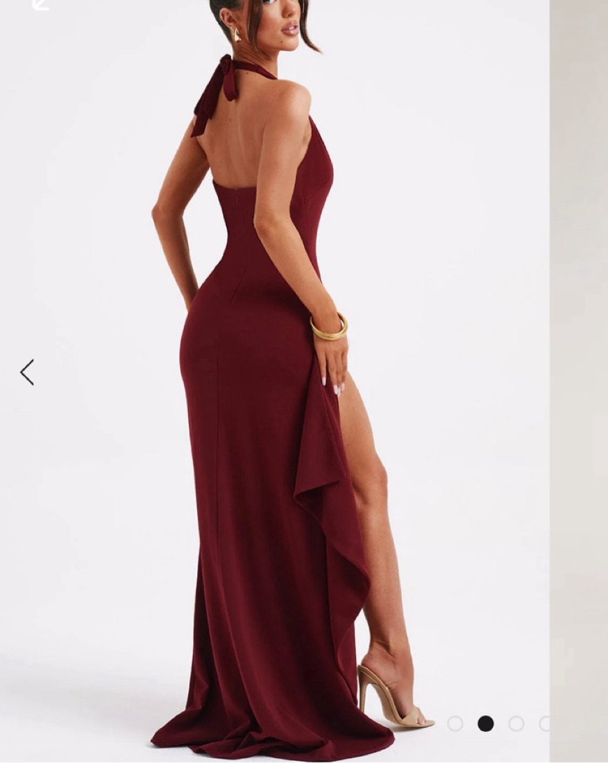 luella maxi dress burgundy Luella Maxi Dress - Burgundy by Babyboo Fashion