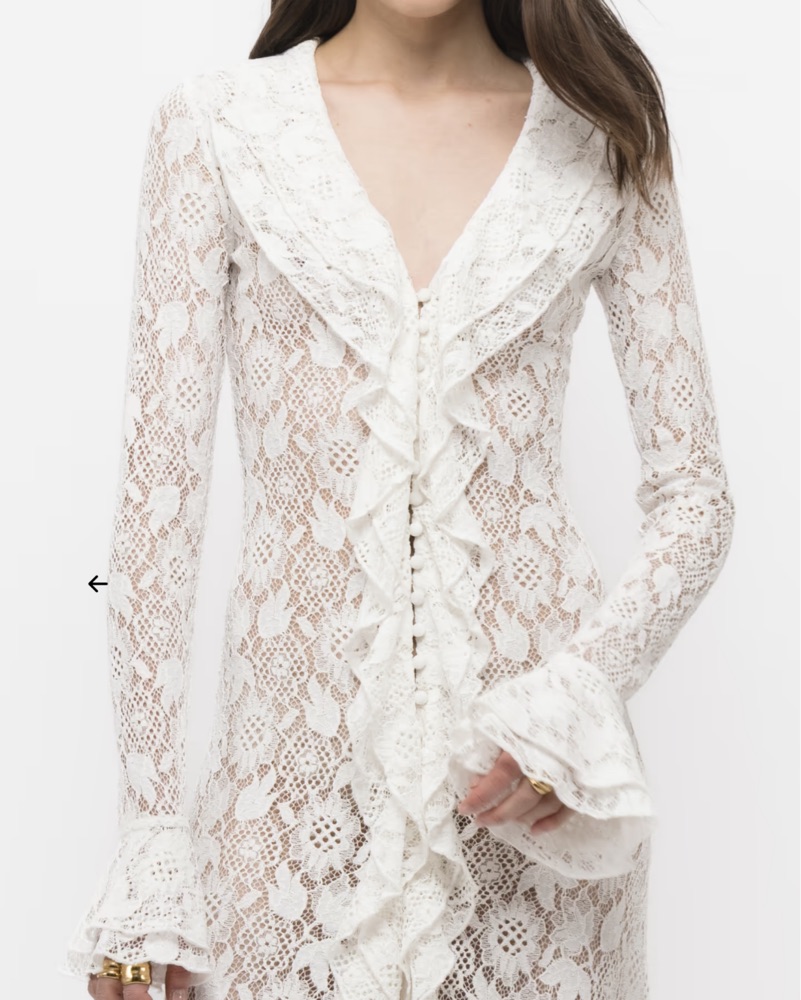 how to wear a cream lace dress A Dream Is A Wish Lace Dress in Cream main image 1