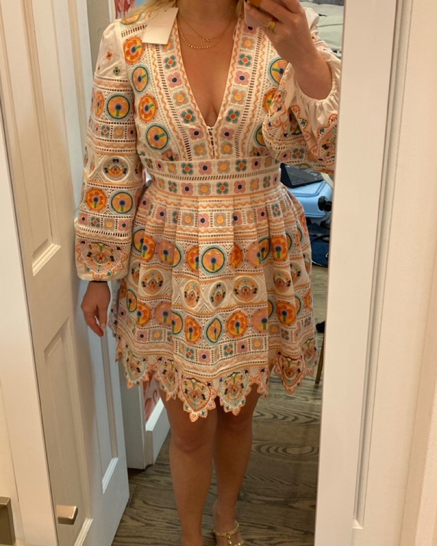jessica simpson lace dress with tiers Jessica Simpson 2.0 Bias Dress in Animal Print