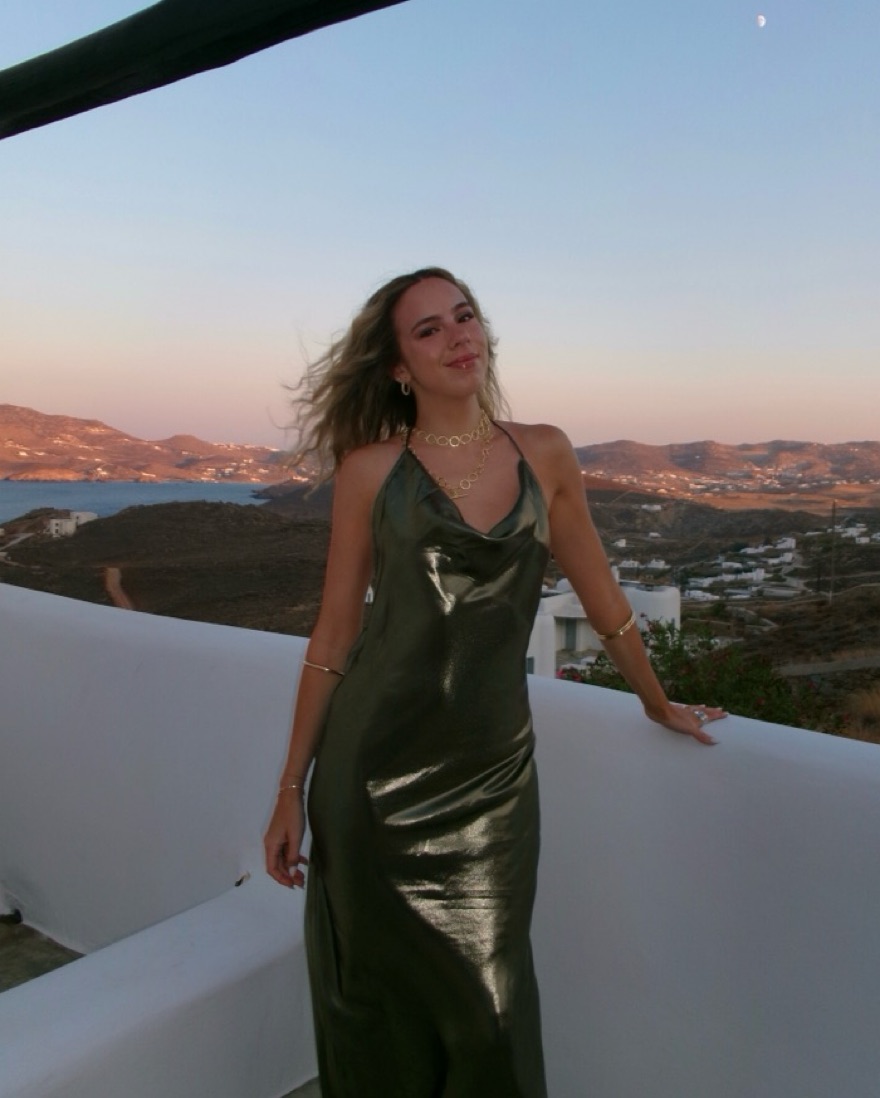 venus emerald green dress Venus Single Strap Cami Dress main image 0