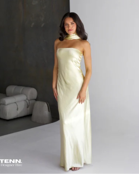 lilia satin maxi dress MISHA | THE Lilia Satin Dress