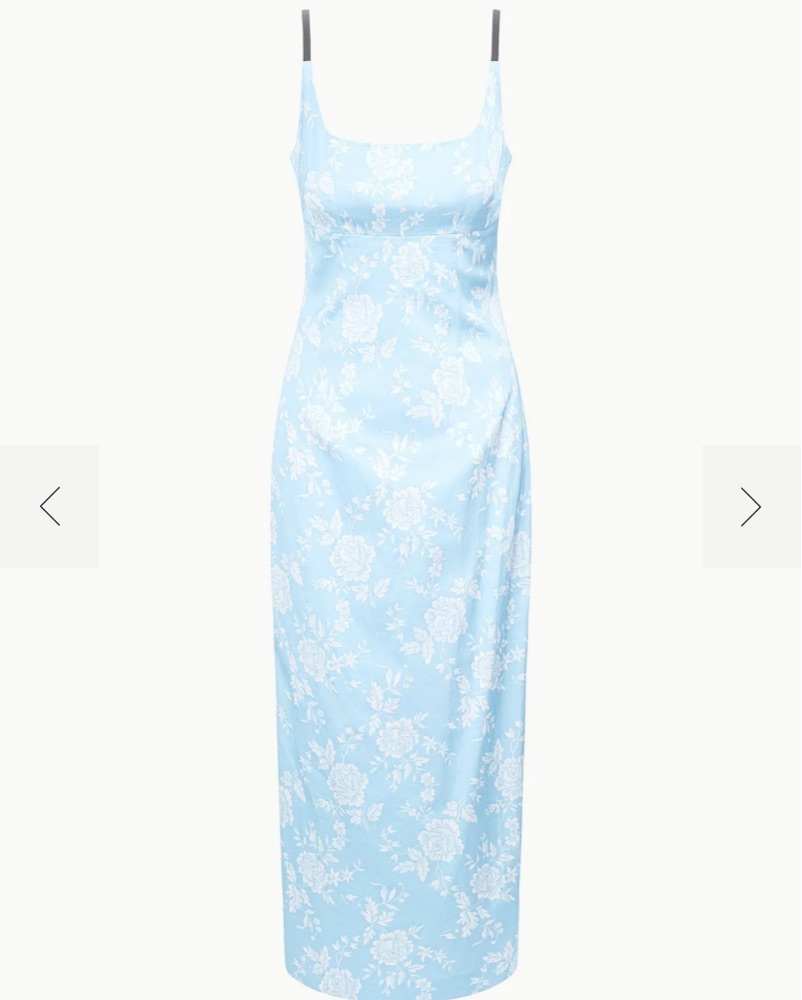 blue and white dot dress Mirabella