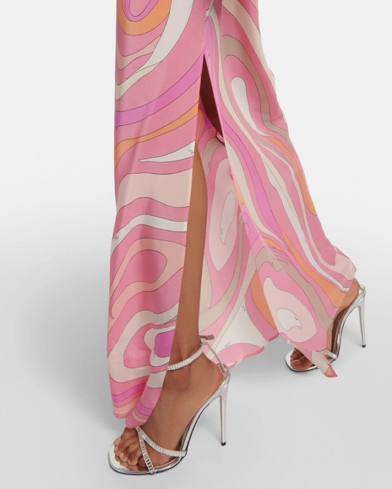 pucci silk slip dress Istrice silk slip dress in multicoloured - Pucci