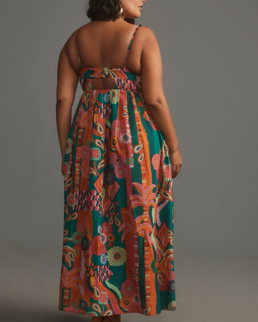 anthro pleated dress Farm Rio x Anthro Pleated Palm Dress by FARM RIO