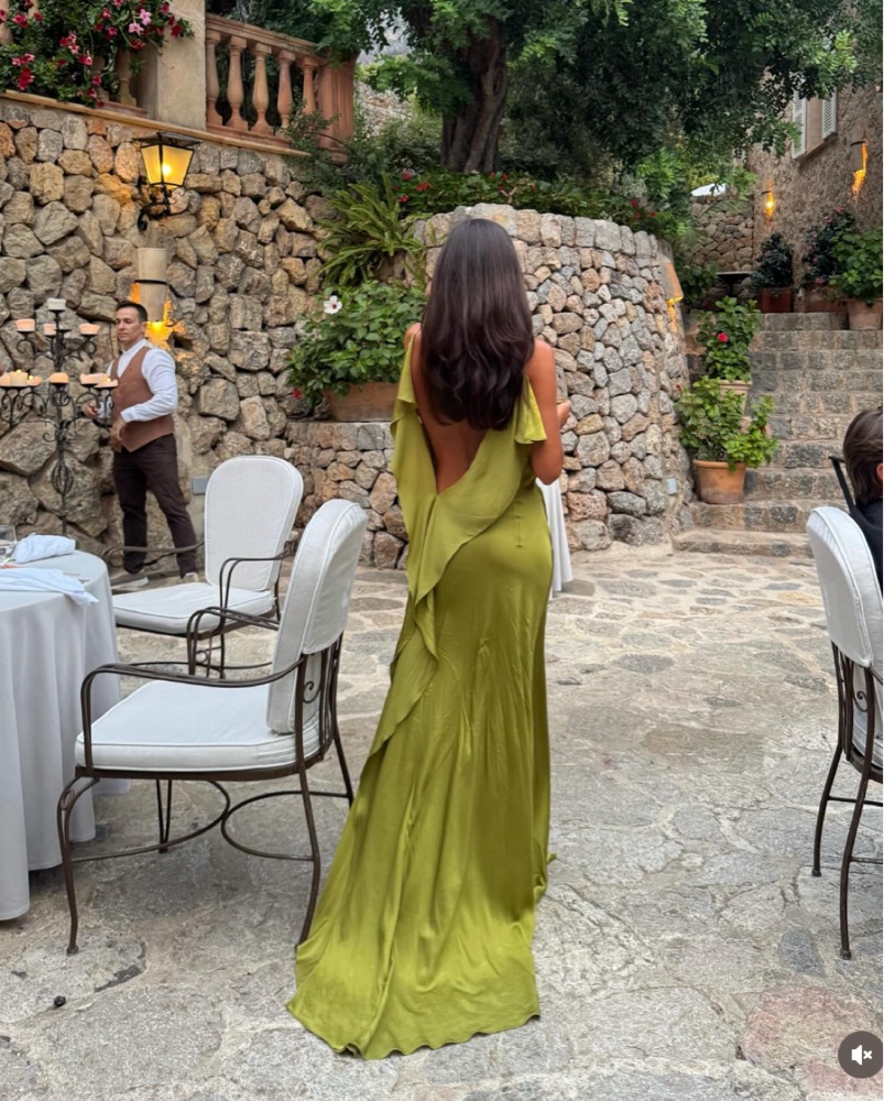 arcina ori odessa open-back satin maxi dress Arcina Ori Green Odessa Dress by ARCINA ORI