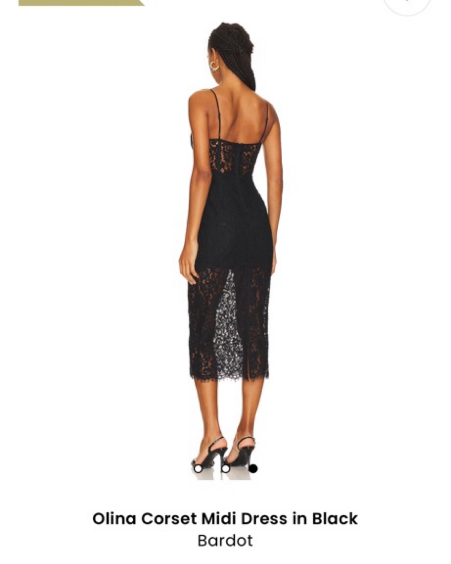 Bardot Olina Corset Black Lace Dress by Bardot - Pickle