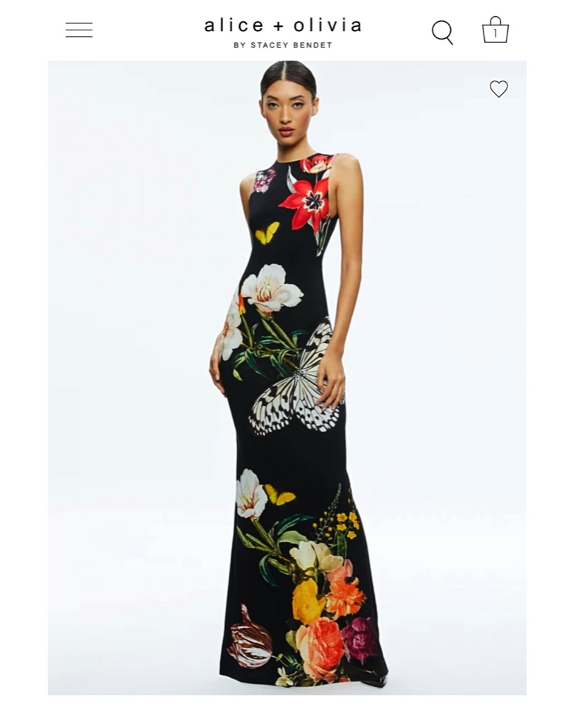 【Alice+Olivia】アリスアンドオリビア Delora レザードレス Alice + Olivia Delora Ankle Length Dress in In The Wind