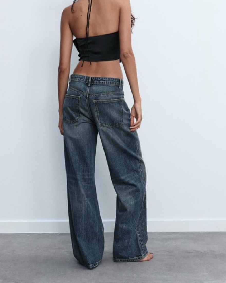 じぇりー HIGH-WAIST TRF BARREL JEANS - Light blue | ZARA United States