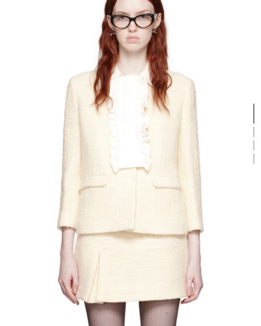 Shushu/Tong Off-White Jacket Skirt Set | Pickle