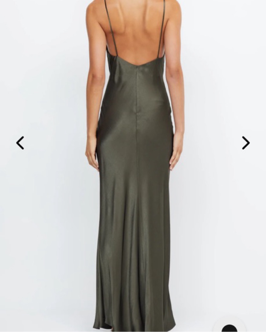 bec and bridge green silk dress Bec + Bridge Green Cedar City Maxi – Continuiti main image 1