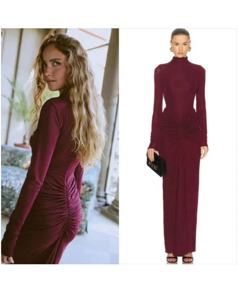 ronny kobo dress burgundy Nasha Dress by Ronny Kobo