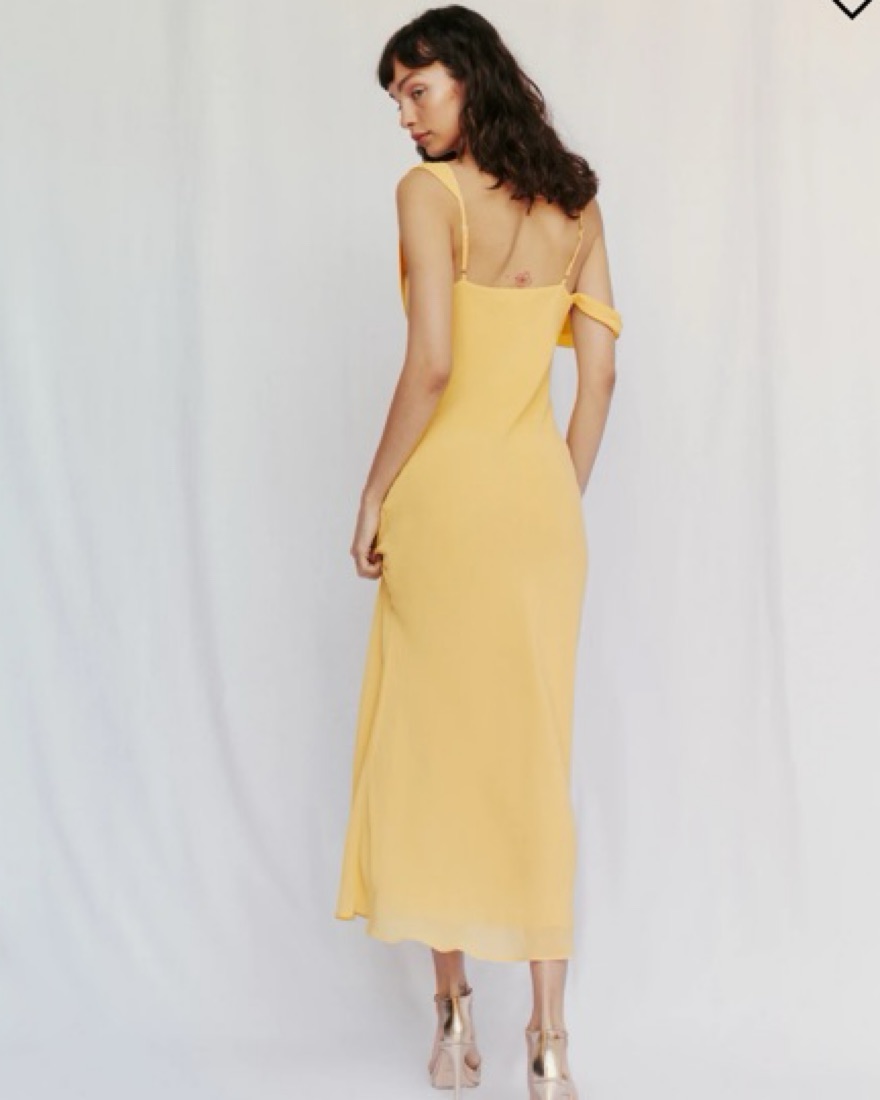 rai linen dress reformation Rent The Casette Floral Linen Maxi Dress By Reformation main image 1