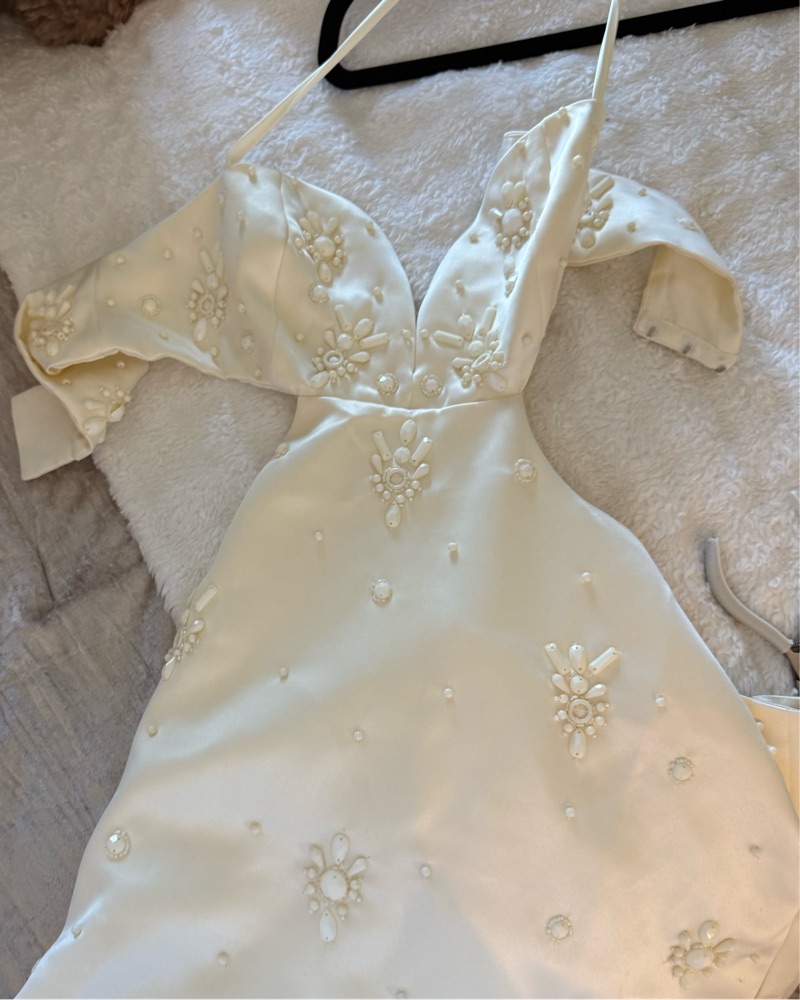 white mini halter dress Jewel of Mine Halter Dress - White, Small | Hazel and Olive