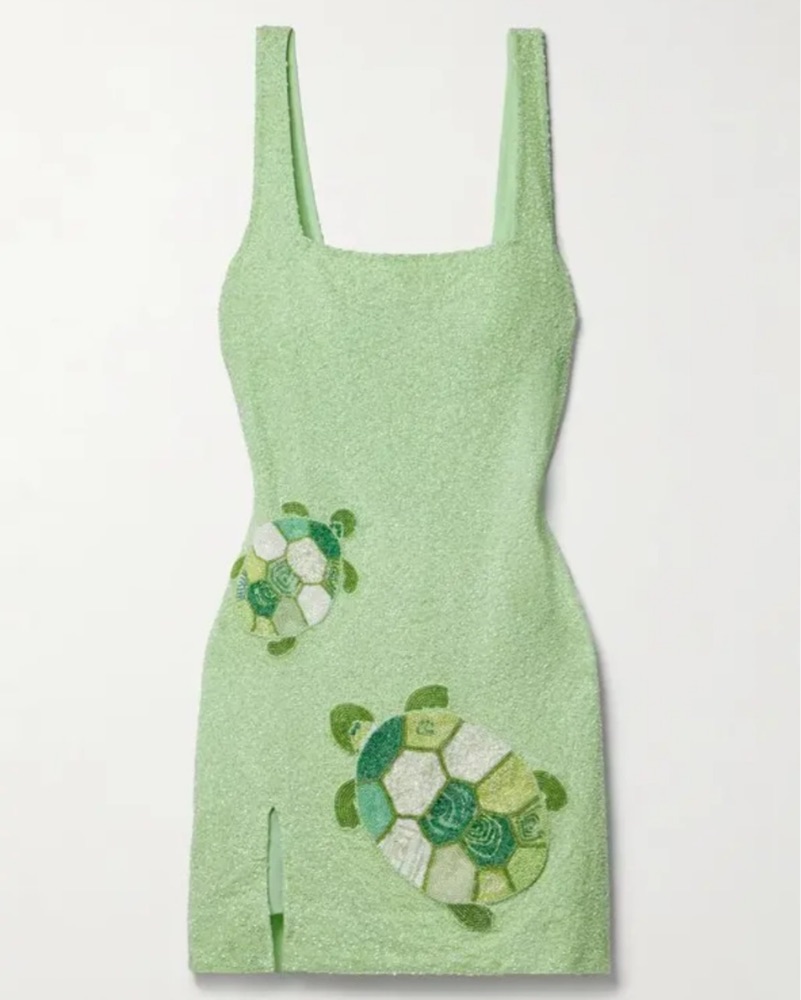 Staud Le Sable Turtle Dress - S by Staud - Pickle