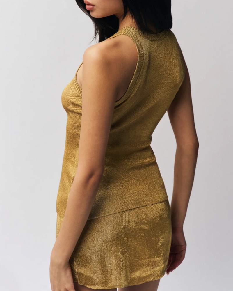 guizio gold dress Guizio Lina Midi Dress Honey Butter / M main image 0