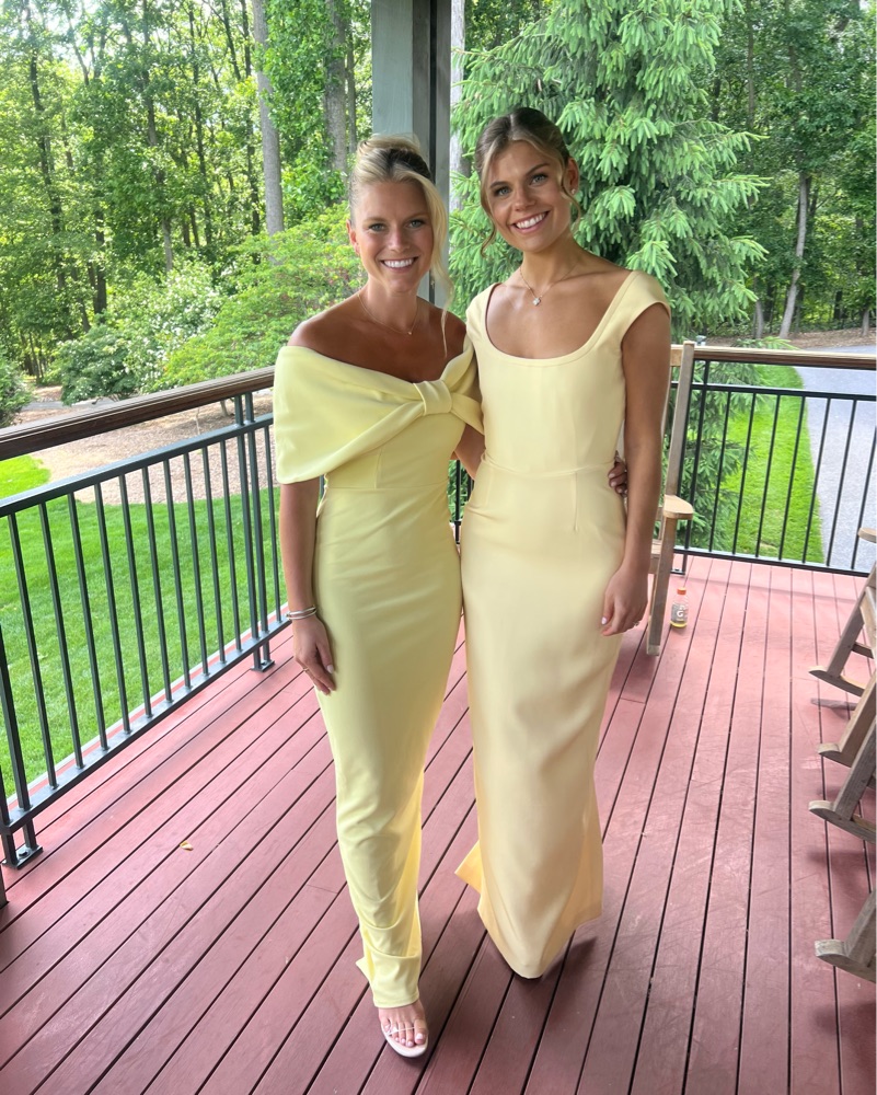 zara midi dress Rent Sau Lee Presley Satin Gown