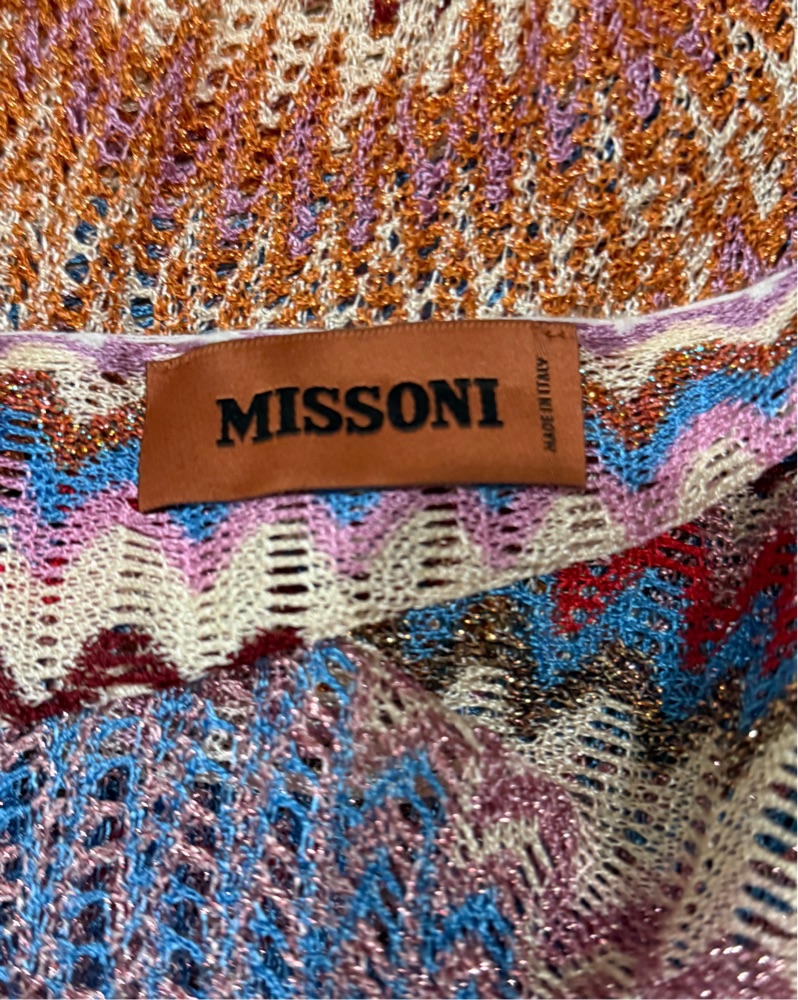 Missoni Chevron Knit Poncho by Missoni - Pickle