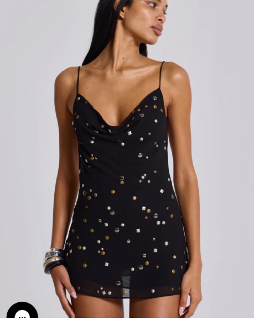 Jaded London Studded Mirage Mini Dress by Jaded London - Pickle