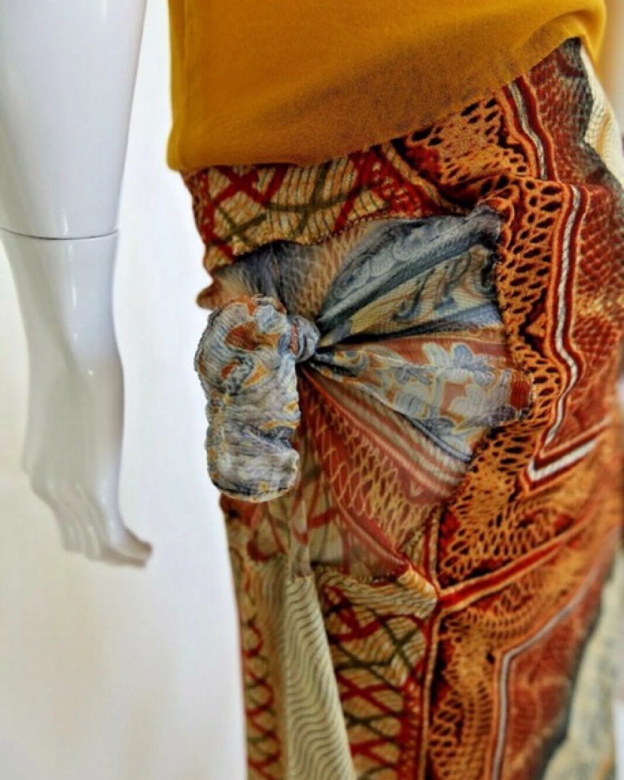 Jean Paul Gaultier＞＞＞メッシュミディスカート JEAN PAUL GAULTIER メッシュ ミディ丈スカート プリント入り