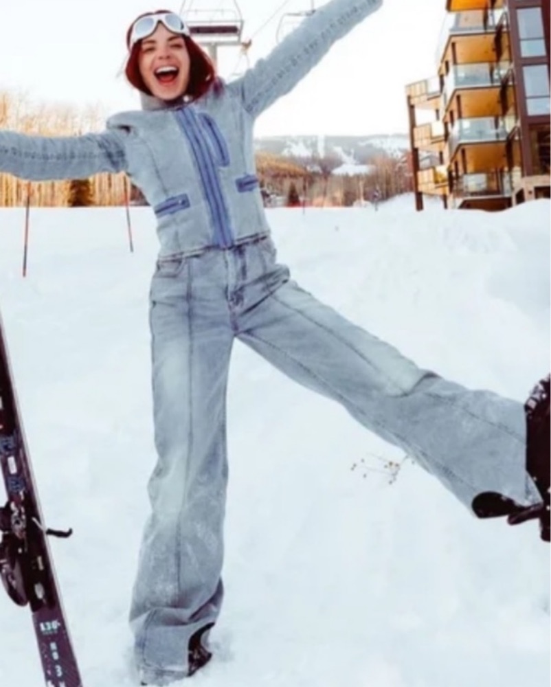 Perfect Moment Zaza Denim Ski Suit by Perfect Moment - Pickle