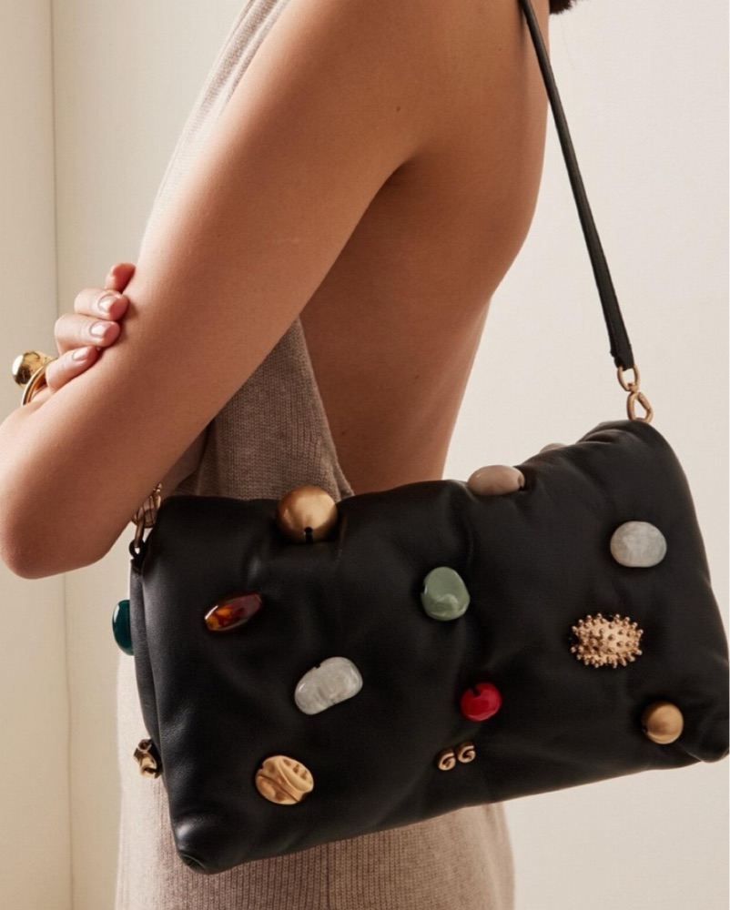 Cult Gaia Amalia Embellished Clutch by Cult Gaia - Pickle