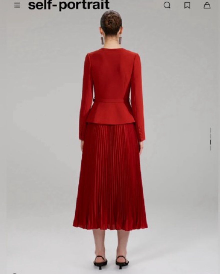 self portrait holiday dress Self Portrait Red Midi Holiday Dress by Self Portrait