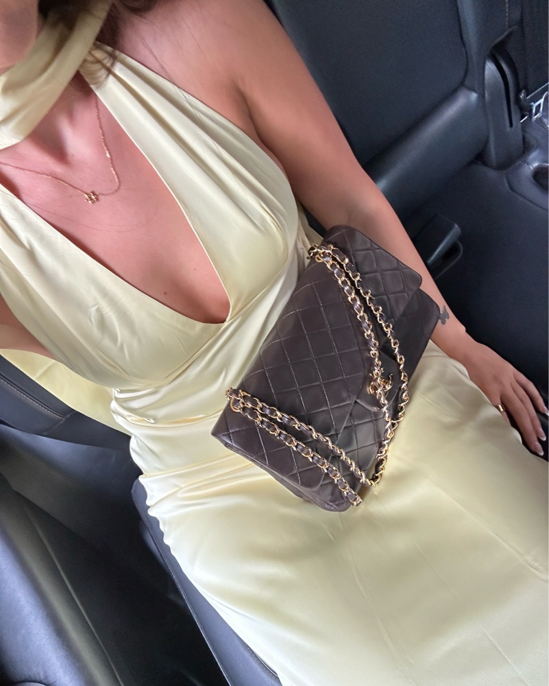 Alicia Satin Halter Maxi Dress by Peppermayo - Pickle