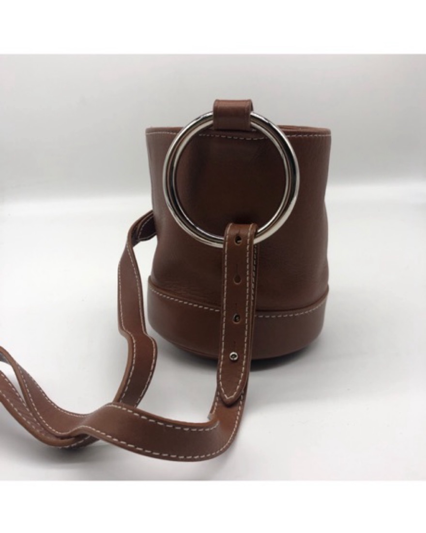あむ【SIMONMILLER】Bonsai mimi レザーバケットバッグ Simon Miller Bonsai Mini Bucket Bag by Simon Miller - Pickle