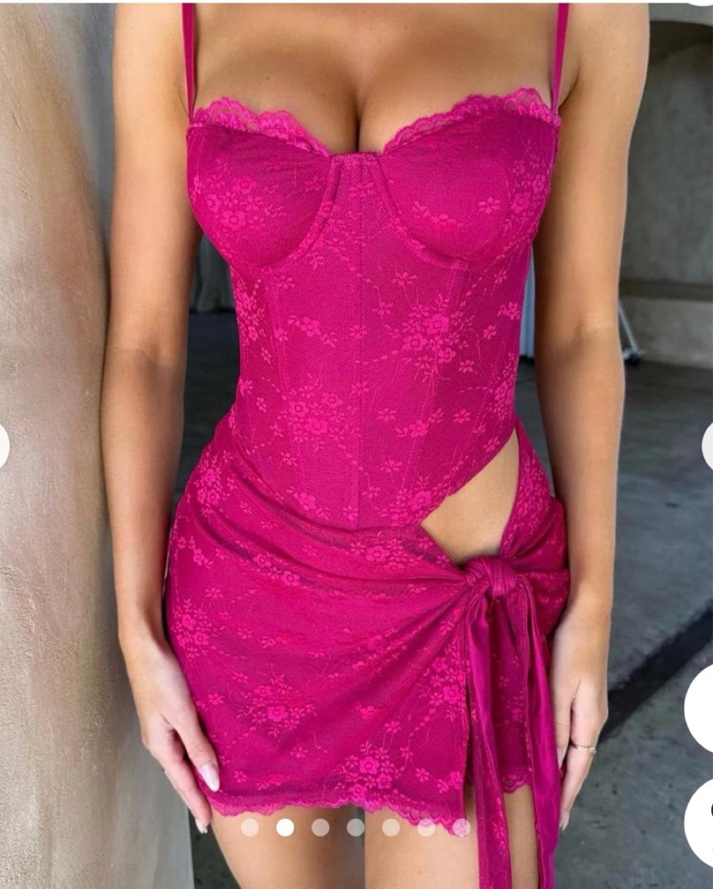 outcast pink lace dress Women's Molli Mini Dress Baby Pink in Size XL by Outcast