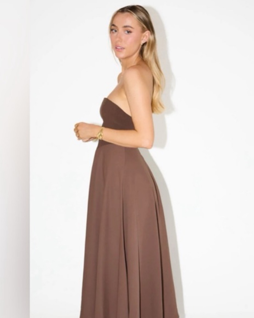 新素材新作 Brown Muse Odd Strapless Pickle | Dress スーツ・フォーマル・ドレス