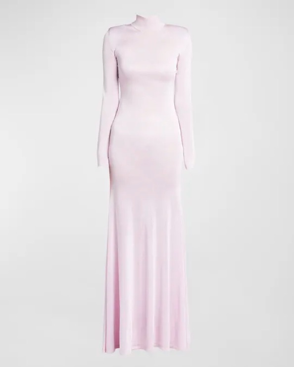 【関税込み】TOM FORD ピンク モックネック マキシドレス Tom Ford Turtleneck Maxi | Pickle
