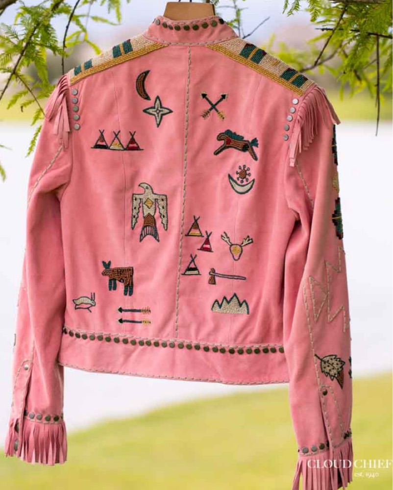 た*ぬ様 harapeco Suede blouson Vintage Pink Phase Two Pink Suede Leather Womens Zipper Jacket Size